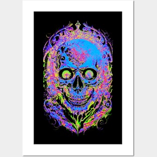 Demon Skull | Ritual Skull | Hell Skull | Hardcore Skull | Iridescent Skull Posters and Art